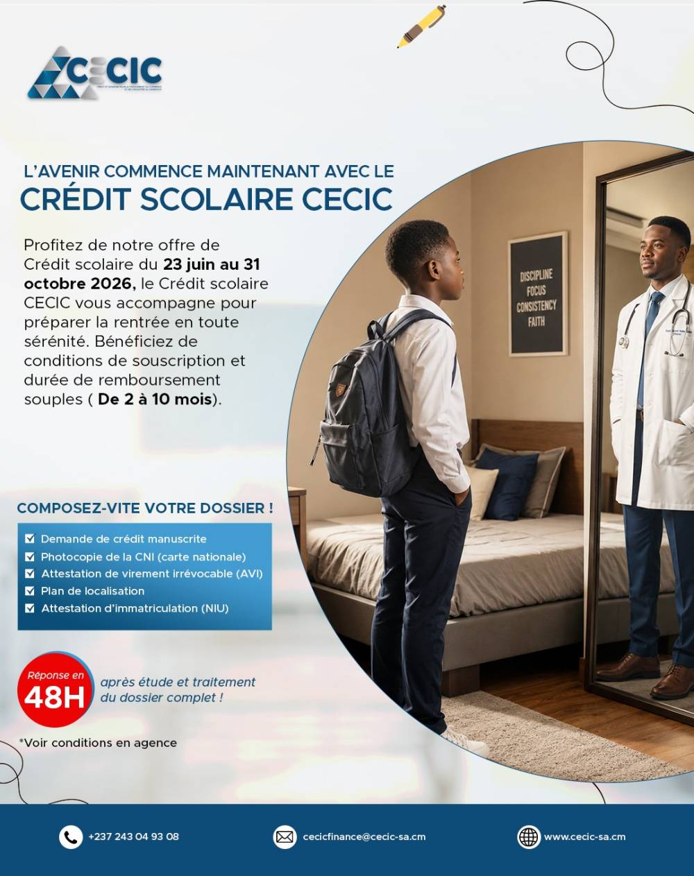 Actualité de la cecic : Crédit Scolaire CECIC 2026 : Préparez la rentrée de vos enfants en toute sérénité